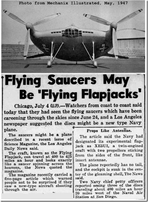 1947 07 05 Daily News _NAVY planes Flapjacks
