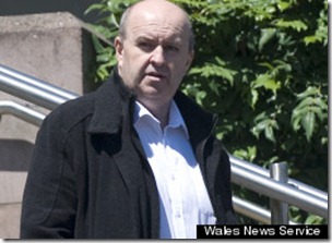 Karl Lang pictured outside Newport Crown Court in South Wales. Lang conned women into stripping naked at seances to help them get in touch with dead relatives.

Â© WALES NEWS SERVICE 
