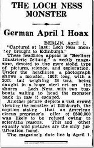 German Nessie Hoax