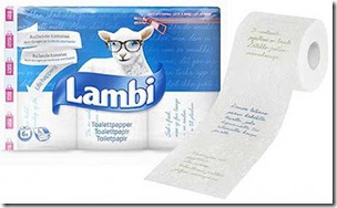 Biblical toilet paper packaging