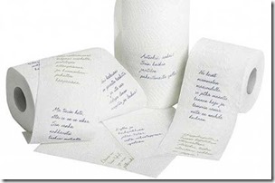 Biblical toilet paper