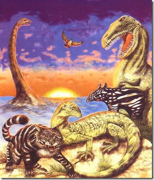 In Search of Prehistoric Survivors, Kevin Maddison's original cover picture