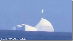 Mysterious, Hovering Object Over Iceberg is a Mirage