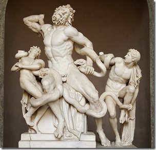 Laocoon and His Sons, marble statue, c200BC, public domain