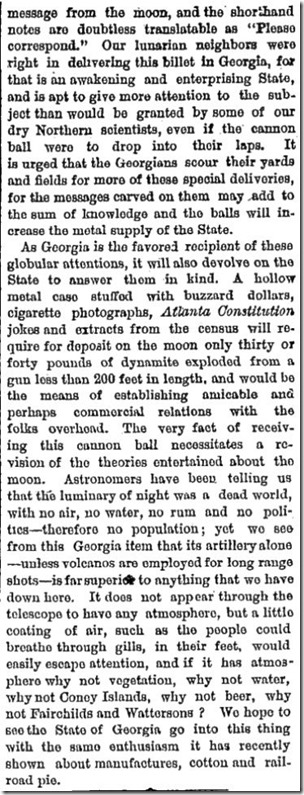 A New Industry For Georgia (Aerolite) (B) Brooklyn Daily Eagle - 8-4-1887