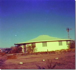 Saucer-Building-with-windmill-Tonopah-1970s