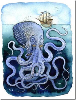 Kraken as giant octopus, Richard Svensson