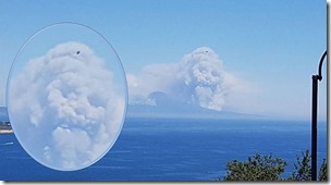 weird skull clouds mount Vesuvius Italy