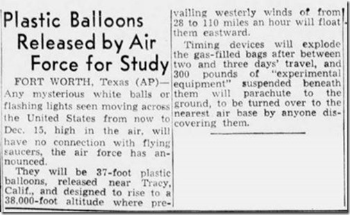 Balloons Cedar Rapids Gazette Oct 17 1954