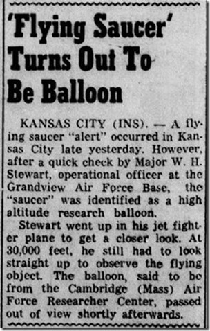 FS Balloon Mckinney Daily Courier Gazette June 3 1954