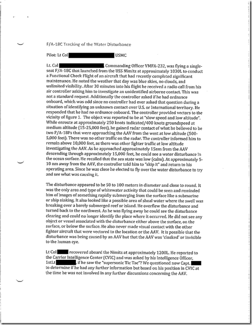 Confidential Military Report on 'Tic Tac UFO (Pg 6) - Undated