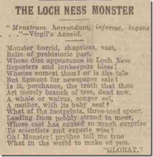 Falkirk Herald 170334 Three Toed Monster Poem