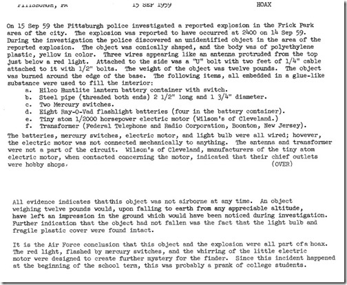 UFO 008 Hoax Report