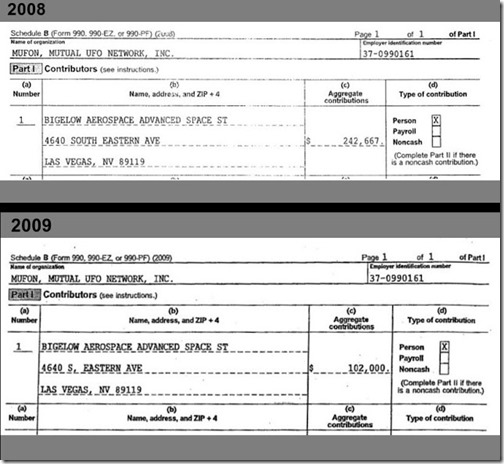 MUFON Tax Return 2008-2009 BAASS