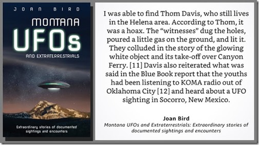 Joan Bird Montana UFOs