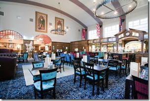 William Peverel pub interior, showing green man painting on wall