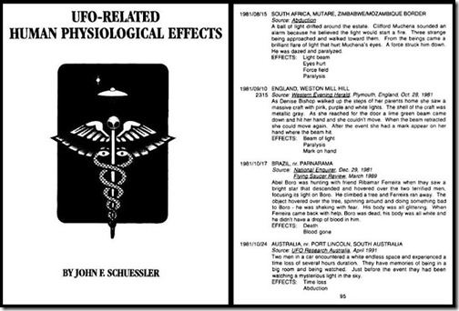 UFO-Related Human Physiological Effects