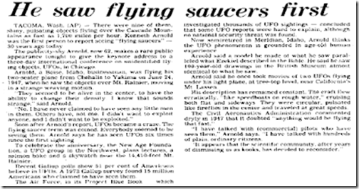 He Saw Flying Saucer First (TS)-25-7-1977