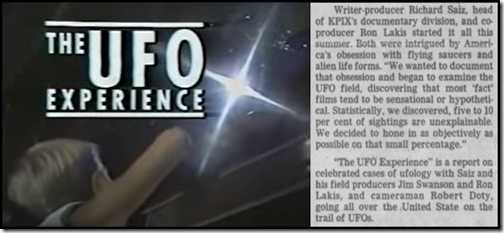 UFO Experience - San Francisco Examiner Sept. 5, 1982