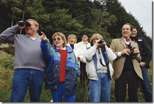 Tourists searching for the fabled Loch Ness Monster by Loch Ness in the Scottish Highlands, 1993. (Photo by Tom Stoddart Archive/Getty Images)