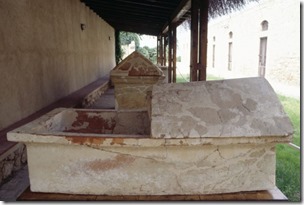 ITALY - SEPTEMBER 27: Sarcophagi from the necropolis of Passo Marinaro, Kamarina or Camarina, Sicily, Italy. Greek civilisation, Magna Graecia. Kamarina, Regional Archaeological Museum of Kamarina (Photo by DeAgostini/Getty Images)