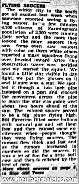 Flying Saucers - Aztec Independent Review (250 px) 3-24-1950