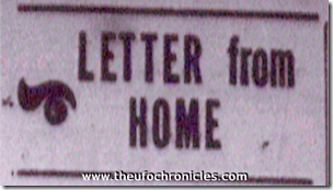 Letter From Home (Flying Saucer Snippet, Letter From Warty To Grandma) (With Brand) - Aztec Independent Review 3-24-1950