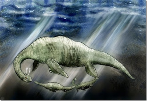 Typical plesiosaurian representation of Loch Ness Monster, Richard Svensson