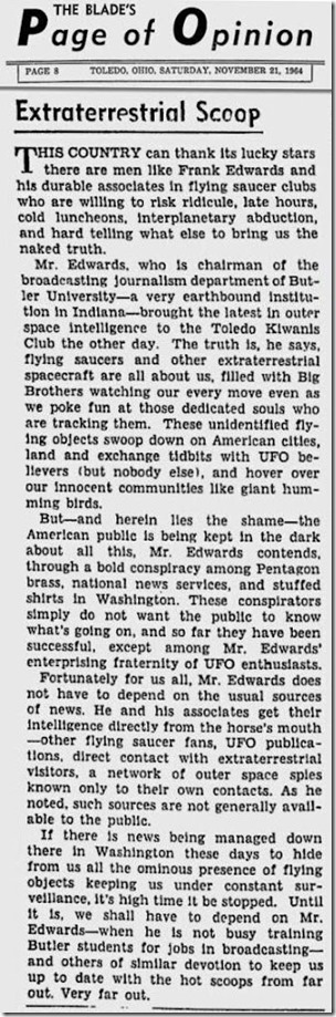 1964 11 20 Toledo Blade, Nov. 20, 1964