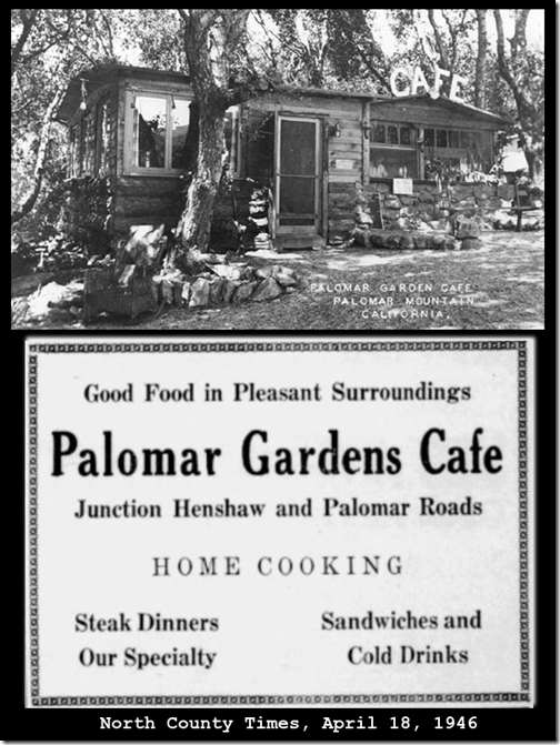 1944 Adamski Palomar Gardens Cafe